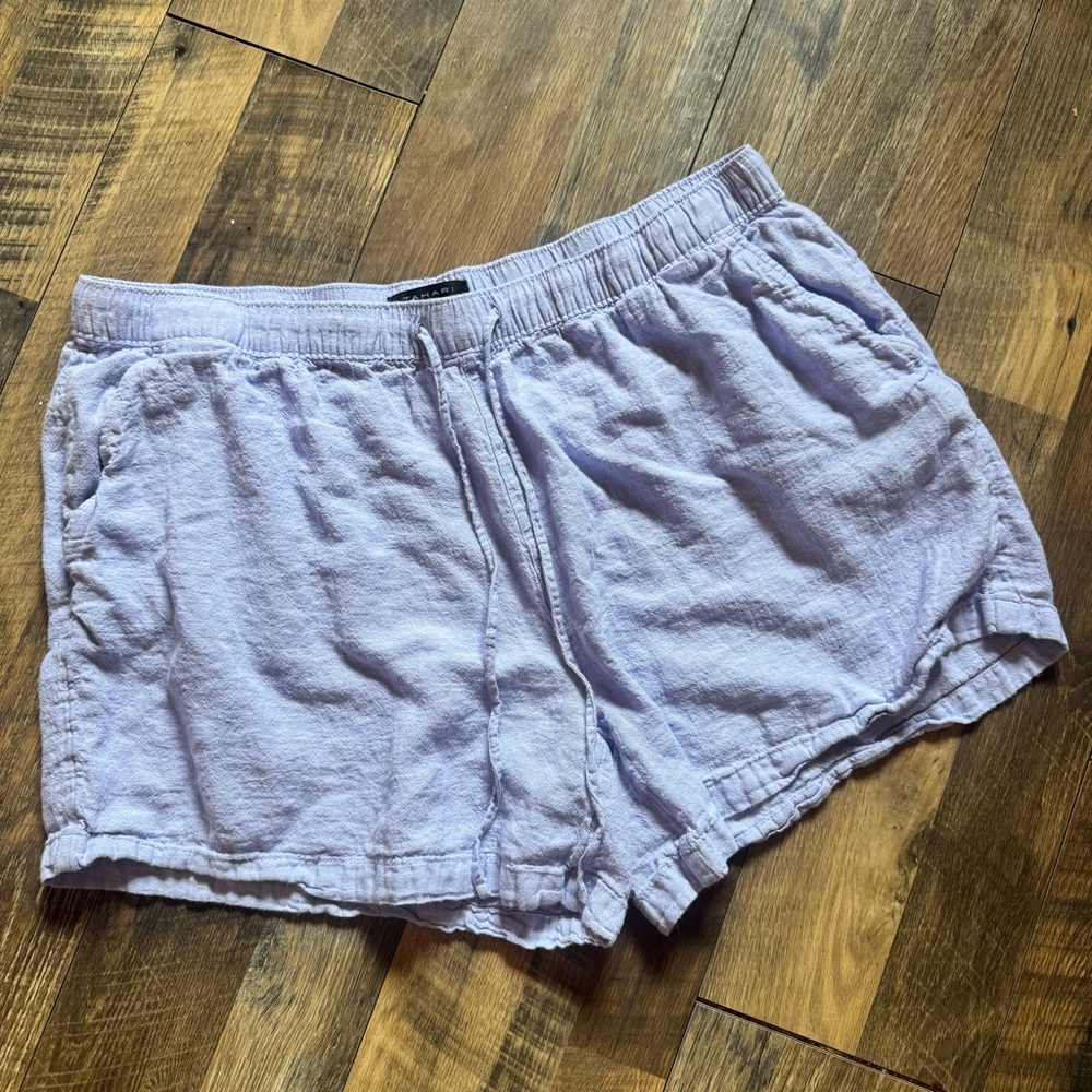 Light Lavender 100% Linen Shorts